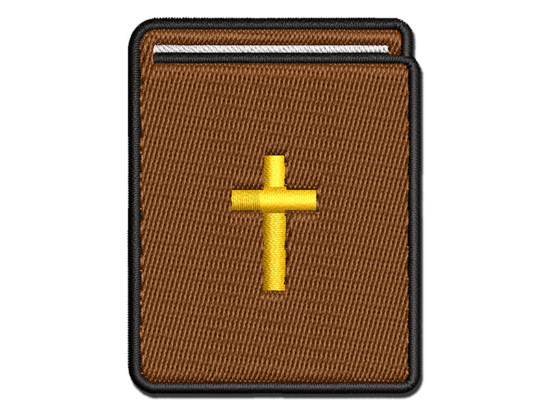 Bible Christian Cross Icon Multi-Color Embroidered Iron-On or Hook & Loop Patch Applique