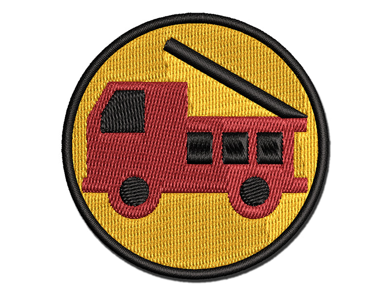 Fire Truck Engine Fireman Firefighter Symbol Multi-Color Embroidered Iron-On or Hook & Loop Patch Applique