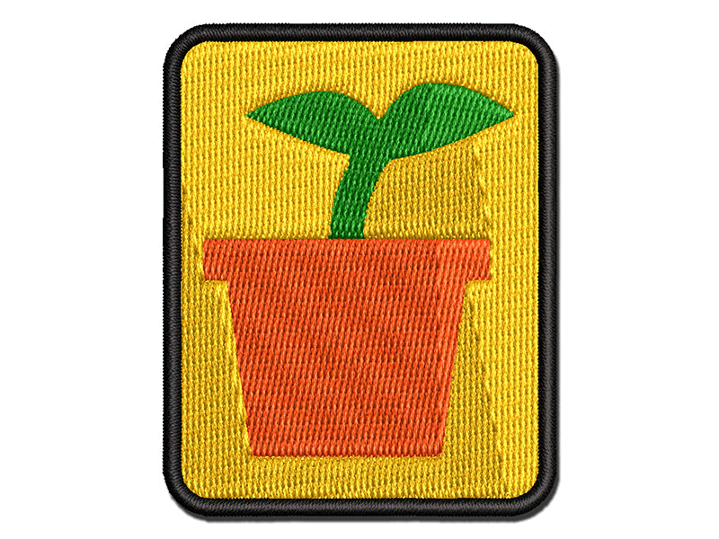 Plant Sprout Gardening Solid Multi-Color Embroidered Iron-On or Hook & Loop Patch Applique