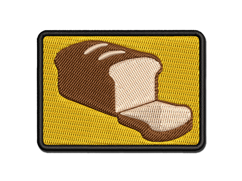 Sliced Loaf of Bread Multi-Color Embroidered Iron-On or Hook & Loop Patch Applique