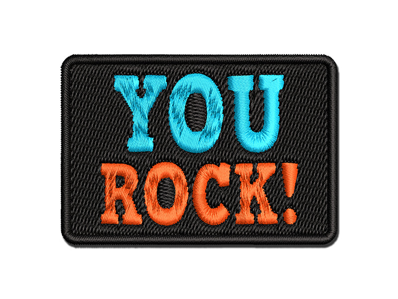 You Rock Teacher School Multi-Color Embroidered Iron-On or Hook & Loop Patch Applique