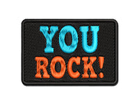 You Rock Teacher School Multi-Color Embroidered Iron-On or Hook & Loop Patch Applique