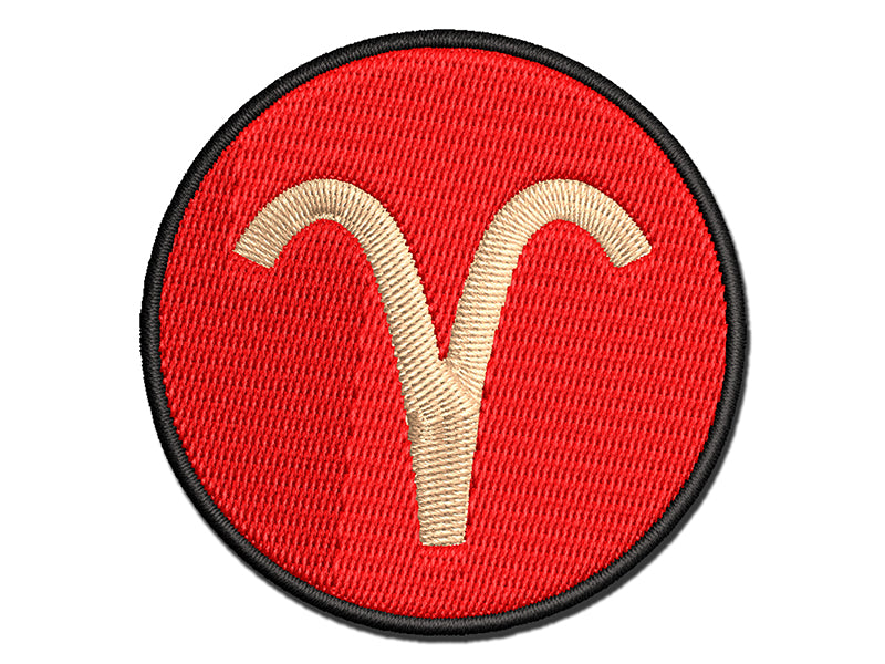 Aries Horoscope Astrological Zodiac Sign Multi-Color Embroidered Iron-On or Hook & Loop Patch Applique