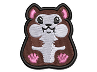 Chubby Cheek Hamster Multi-Color Embroidered Iron-On or Hook & Loop Patch Applique