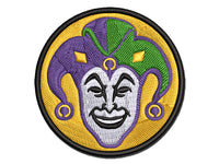 Court Jester Joker Harlequin Multi-Color Embroidered Iron-On or Hook & Loop Patch Applique