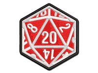 Critical Hit - D20 20 Sided Gaming Gamer Dice Role Multi-Color Embroidered Iron-On or Hook & Loop Patch Applique