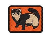 Friendly Ferret Multi-Color Embroidered Iron-On or Hook & Loop Patch Applique