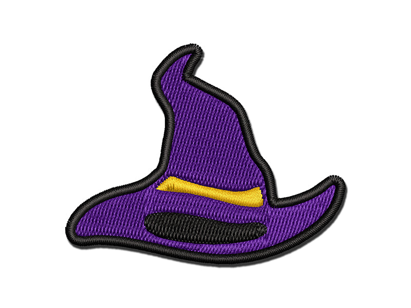 Halloween Witch Hat Multi-Color Embroidered Iron-On or Hook & Loop Patch Applique