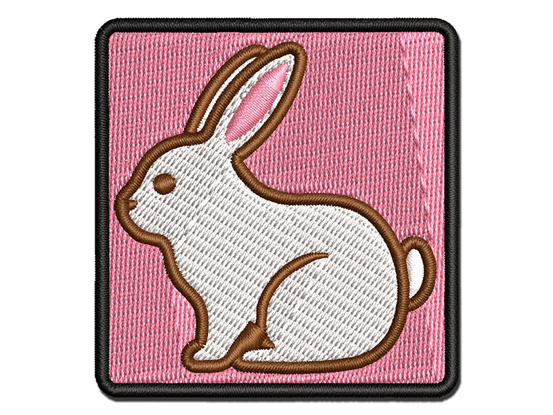 Resting Rabbit Bunny Easter Multi-Color Embroidered Iron-On or Hook & Loop Patch Applique