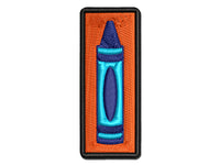 Coloring Crayon Multi-Color Embroidered Iron-On or Hook & Loop Patch Applique