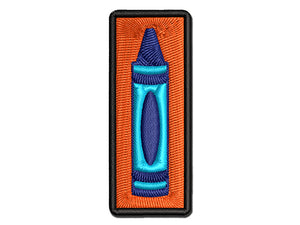 Coloring Crayon Multi-Color Embroidered Iron-On or Hook & Loop Patch Applique