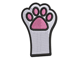 Cute Cat Paw Multi-Color Embroidered Iron-On or Hook & Loop Patch Applique