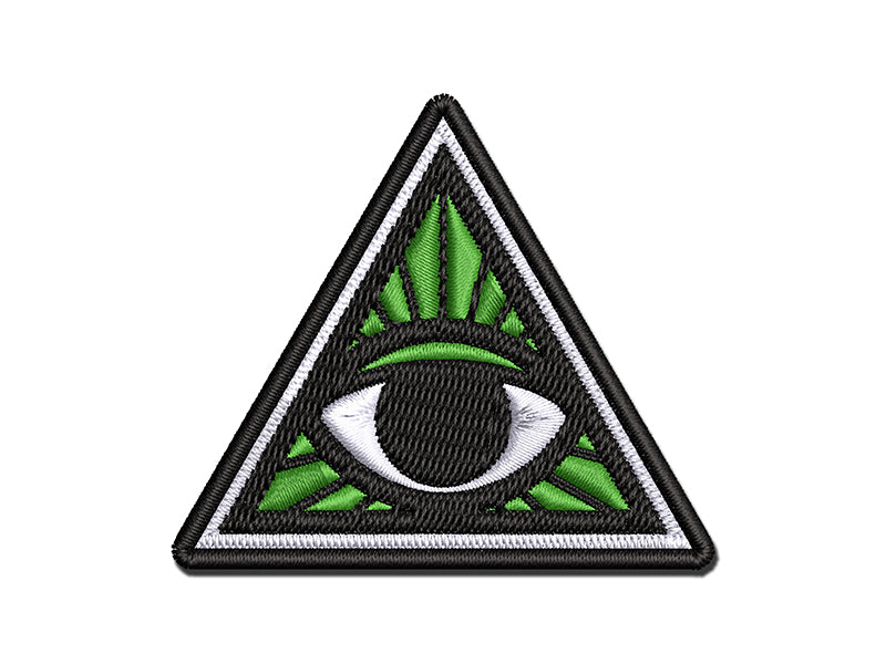 All Seeing Eye of Providence Multi-Color Embroidered Iron-On or Hook & Loop Patch Applique