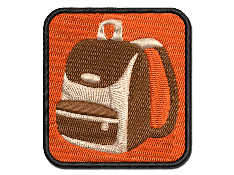 Backpack Icon School and Travel Multi-Color Embroidered Iron-On or Hook & Loop Patch Applique