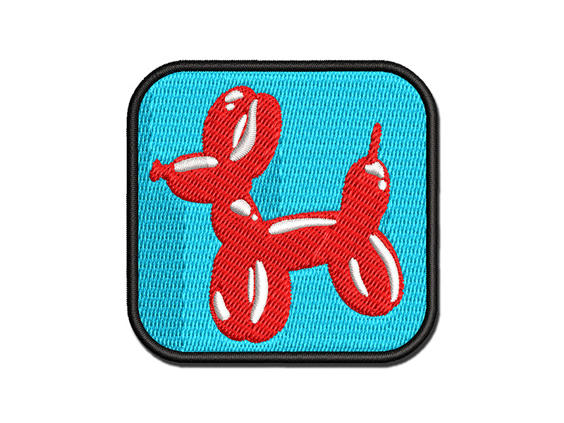 Balloon Animal Dog Multi-Color Embroidered Iron-On or Hook & Loop Patch Applique