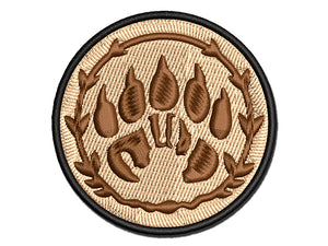 Druid Bear Claw Hand Print Multi-Color Embroidered Iron-On or Hook & Loop Patch Applique