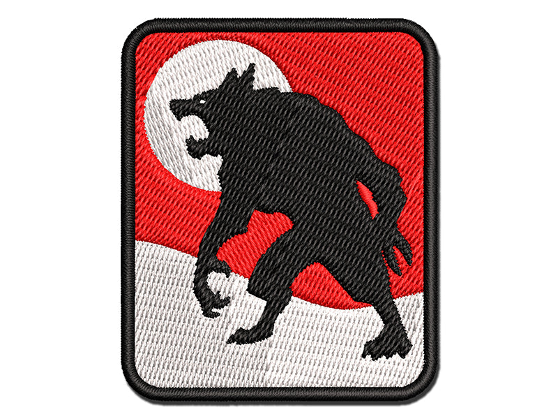 Ferocious Werewolf Monster Halloween Multi-Color Embroidered Iron-On or Hook & Loop Patch Applique