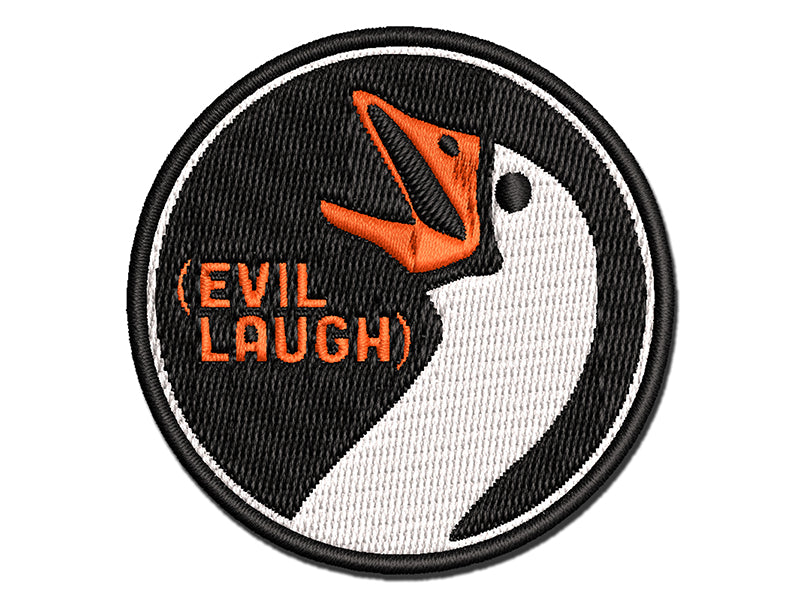 Goose Evil Laugh Multi-Color Embroidered Iron-On or Hook & Loop Patch Applique