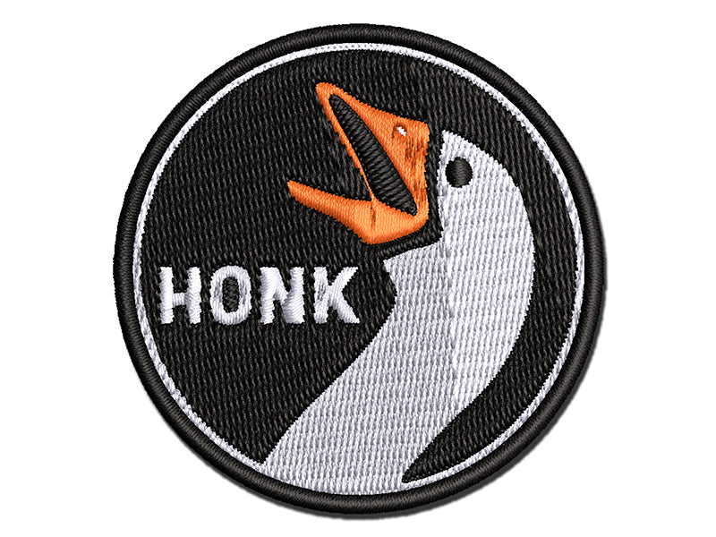 Goose Honk Laugh Multi-Color Embroidered Iron-On or Hook & Loop Patch Applique