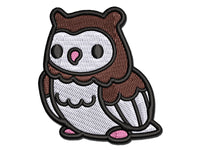 Kawaii Cute Owl Bird Multi-Color Embroidered Iron-On or Hook & Loop Patch Applique