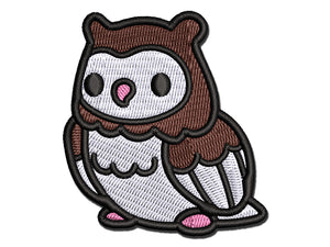 Kawaii Cute Owl Bird Multi-Color Embroidered Iron-On or Hook & Loop Patch Applique