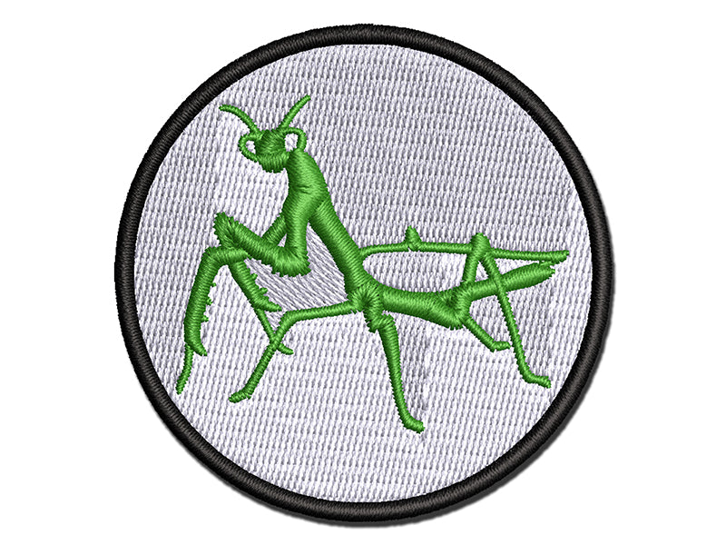 Praying Mantis Insect Multi-Color Embroidered Iron-On or Hook & Loop Patch Applique