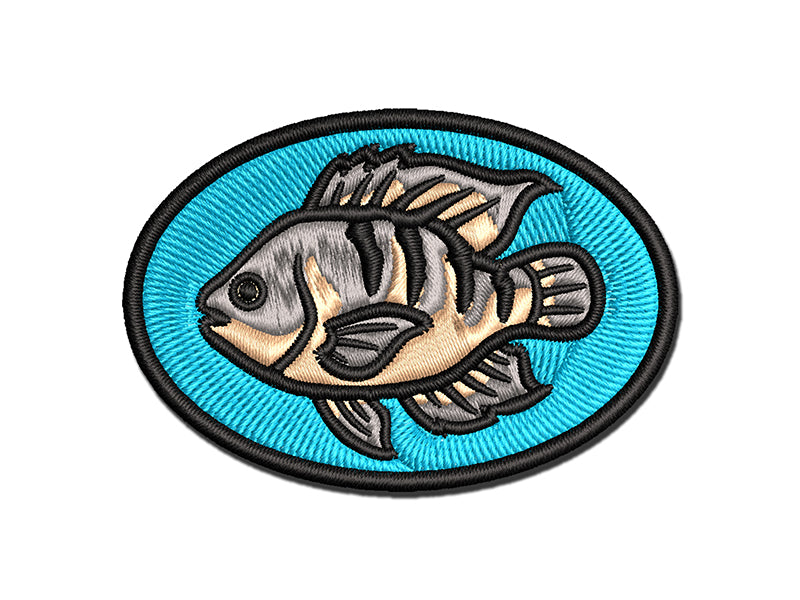 Tilapia Fish Fishing Multi-Color Embroidered Iron-On or Hook & Loop Patch Applique