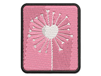 Heart Love Dandelion Multi-Color Embroidered Iron-On or Hook & Loop Patch Applique