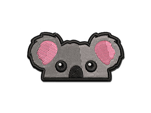 Peeking Koala Multi-Color Embroidered Iron-On or Hook & Loop Patch Applique