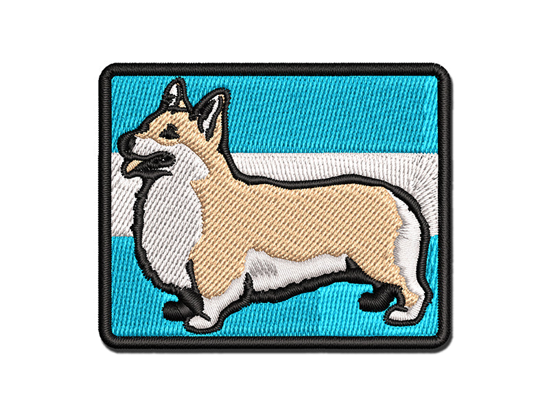 Alert Pembroke Welsh Corgi Pet Dog Multi-Color Embroidered Iron-On or Hook & Loop Patch Applique