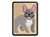 Charming Frenchie French Bulldog Pet Dog Multi-Color Embroidered Iron-On or Hook & Loop Patch Applique