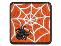 Creepy Spider Web Halloween Multi-Color Embroidered Iron-On or Hook & Loop Patch Applique