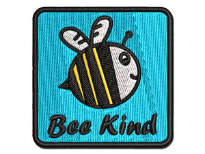 Be Kind Bumble Bee Kindness Multi-Color Embroidered Iron-On or Hook & Loop Patch Applique