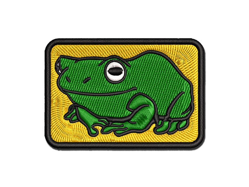 Happy Little Tree Frog Multi-Color Embroidered Iron-On or Hook & Loop Patch Applique