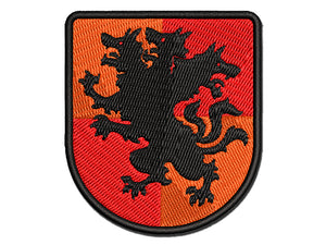 Heraldic Cerberus Three Headed Dog Multi-Color Embroidered Iron-On or Hook & Loop Patch Applique