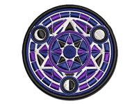 Magic Summoning Circle with Runes Multi-Color Embroidered Iron-On or Hook & Loop Patch Applique