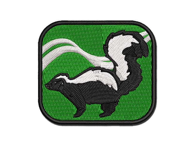 Smelly Striped Skunk Multi-Color Embroidered Iron-On or Hook & Loop Patch Applique