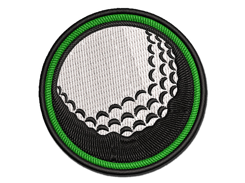 Golf Ball Sports Multi-Color Embroidered Iron-On or Hook & Loop Patch Applique