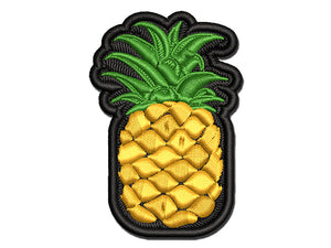 Pineapple Fruit Drawing Multi-Color Embroidered Iron-On or Hook & Loop Patch Applique