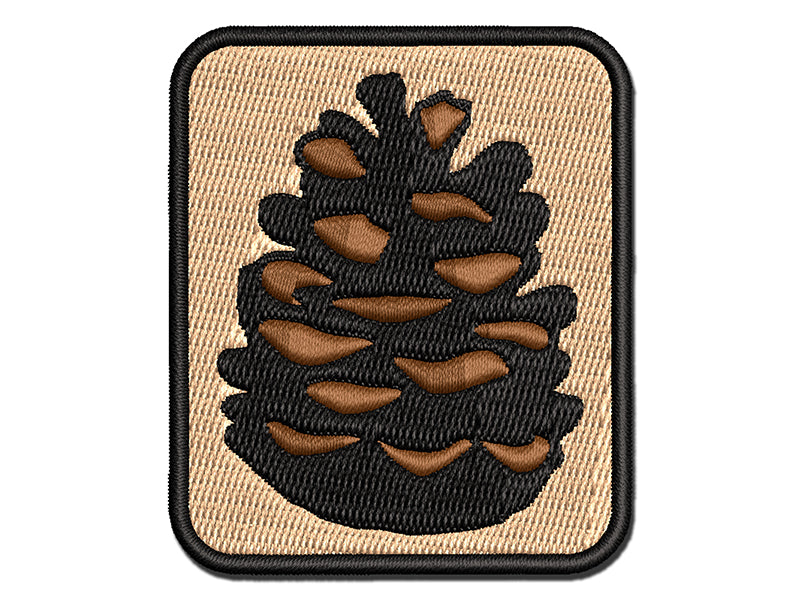 Realistic Pinecone Pine Cone Multi-Color Embroidered Iron-On or Hook & Loop Patch Applique