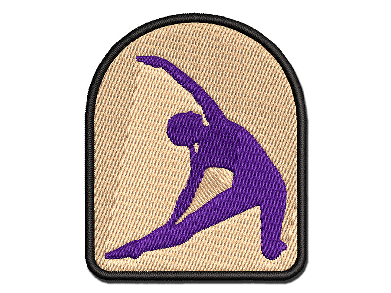 Yoga Gate Pose Multi-Color Embroidered Iron-On or Hook & Loop Patch Applique