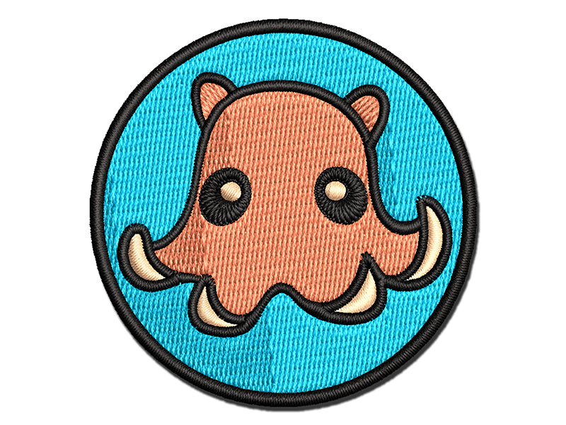 Kawaii Flapjack Octopus Multi-Color Embroidered Iron-On or Hook & Loop Patch Applique