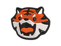 Cute and Fierce Tiger Head Multi-Color Embroidered Iron-On or Hook & Loop Patch Applique