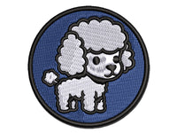 Cute and Fluffy Poodle Dog Multi-Color Embroidered Iron-On or Hook & Loop Patch Applique