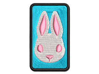 Cute Bunny Rabbit Head Multi-Color Embroidered Iron-On or Hook & Loop Patch Applique