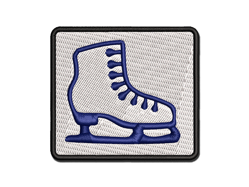 Ice Skating Figure Skates Multi-Color Embroidered Iron-On or Hook & Loop Patch Applique