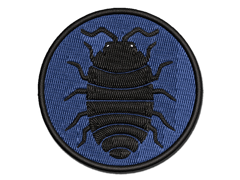 Isopod Pill Bug Woodlouse Multi-Color Embroidered Iron-On or Hook & Loop Patch Applique