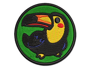 Kawaii Cute Toco Toucan Bird Multi-Color Embroidered Iron-On or Hook & Loop Patch Applique