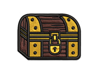 Locked Treasure Chest RPG Loot Multi-Color Embroidered Iron-On or Hook & Loop Patch Applique