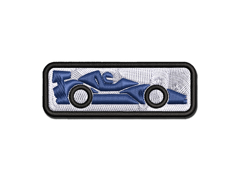 Racing Car Racecar Vehicle Automobile Multi-Color Embroidered Iron-On or Hook & Loop Patch Applique